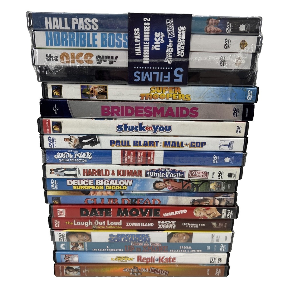 HUGE Comedy DVD Lot 22 Movies Hit Titles Austin‎ Powers Bridesmaids Raunchy